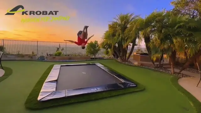 Video Thumbnail: National Trampoline Champion Max Poveda On The Akrobat In Ground Trampoline