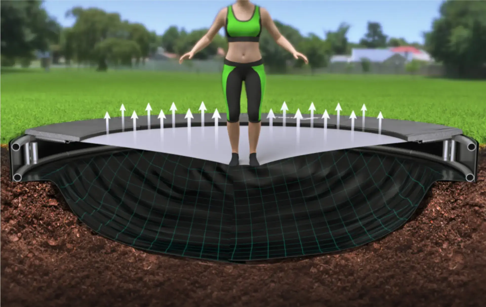 Imagem do artigo Can You Put a Normal Trampoline in the Ground? (And Should You?)