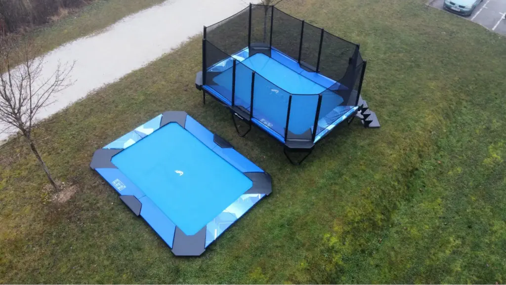 Girl jumping on trampoline