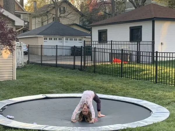 14ft Round Akrobat Primus Flat Sport In-Ground Trampoline - Anthracite Grey (Grey Pad and Black Jump Mat) - Image 3