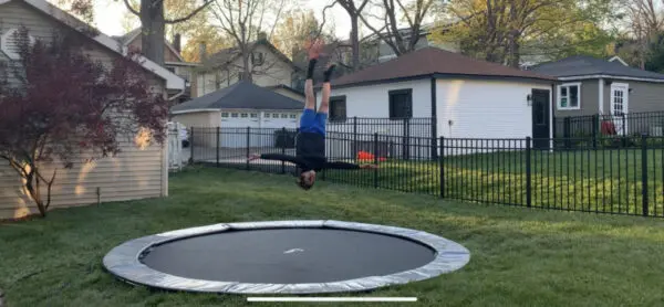14ft Round Akrobat Primus Flat Sport In-Ground Trampoline - Anthracite Grey (Grey Pad and Black Jump Mat) - Image 2