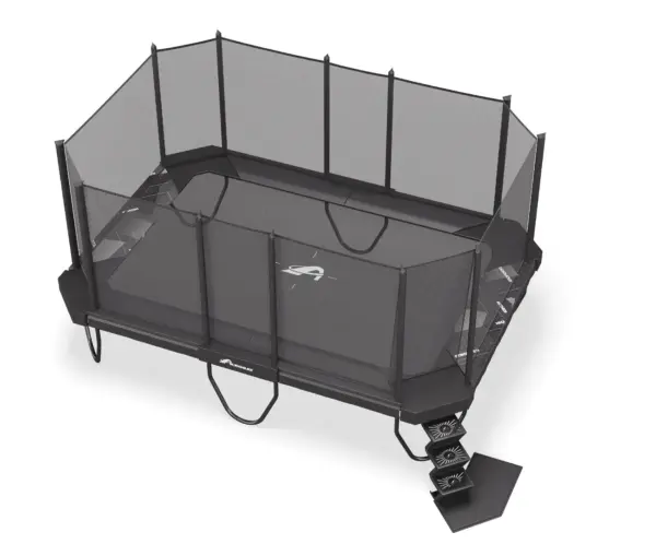 17ft x 12ft  XCITYX   Akrobat Above Ground Trampoline - Gray Printed Pad and Black Jump Mat