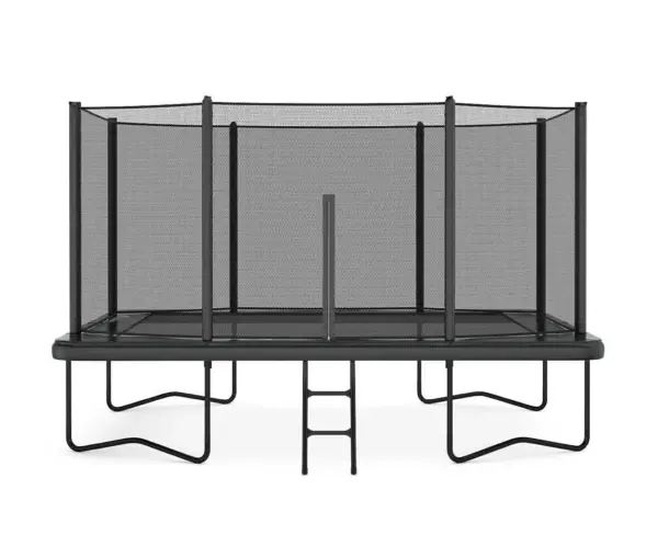 11ft x 8ft Primus Challenger Above Ground Trampoline - Black Pad with Black Jump Mat - Special Edition