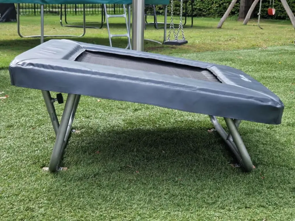 4ft x 4ft Akrobat Mini Gym Trampoline - Blue Pad with Black Mat