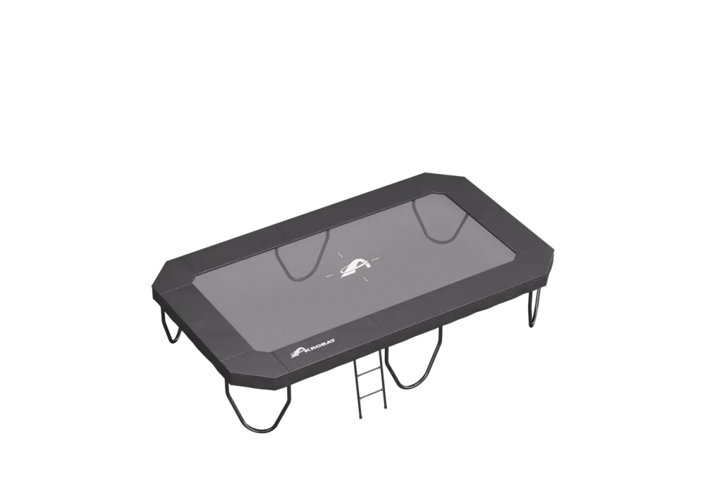 17ft x 10ft Primus PLUS Challenger Above Ground Trampoline - Black Pad with Gray Jump Mat