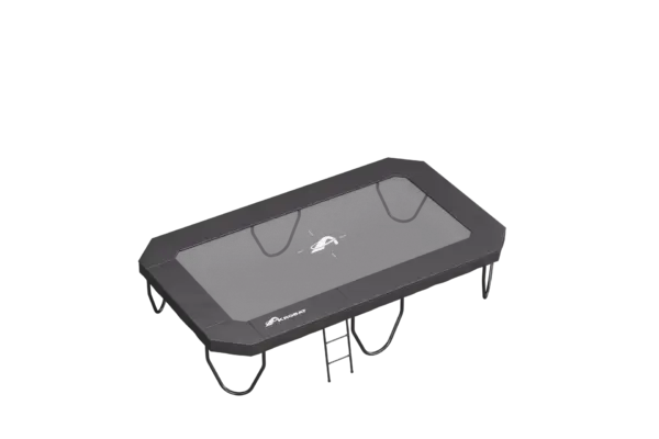 17ft x 10ft Primus PLUS Challenger Above Ground Trampoline - Black Pad with Gray Jump Mat - Image 2