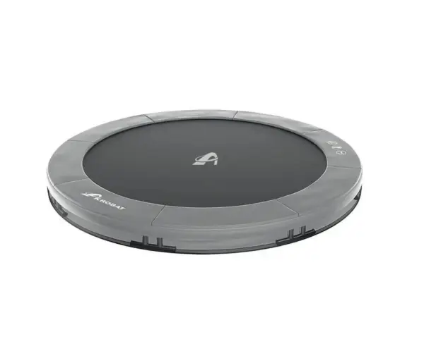 10ft Akrobat Primus Round In-Ground Trampoline - Anthracite Gray Pad with Black Jump Mat - Image 5