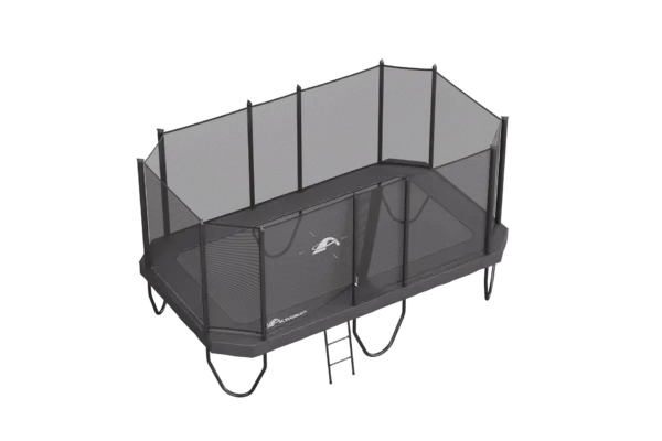 17ft x 10ft Primus PLUS Challenger Above Ground Trampoline - Gray Pad with Black Jump Mat