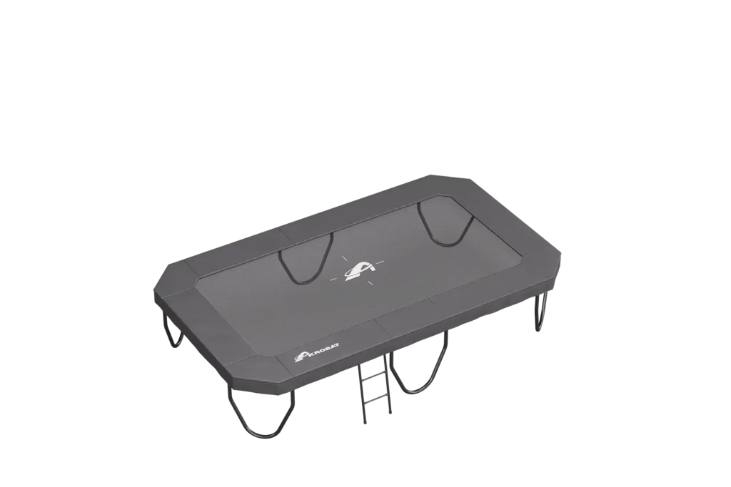 17ft x 10ft Primus PLUS Challenger Above Ground Trampoline - Gray Pad with Black Jump Mat