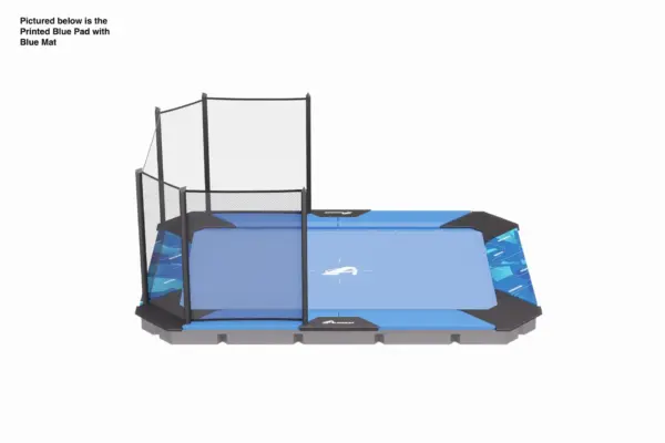 17ft x 12ft XCITYX  Akrobat In-Ground Trampoline - Printed Blue Pad and Blue Mat (2026 Model) - Image 4