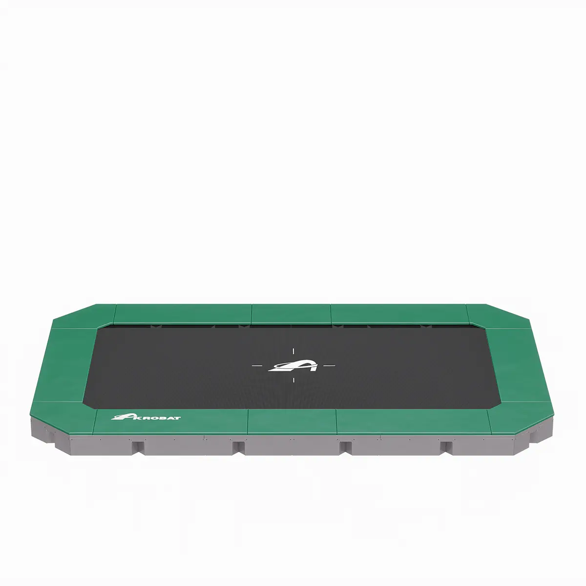 Akrobat Usa Trampoline Free Shipping In Ground Trampolines Round Inground Trampolines Rectangular Inground Akrobatusa Akrobat Primus Flat 17x10 Plus Nonet Green Black