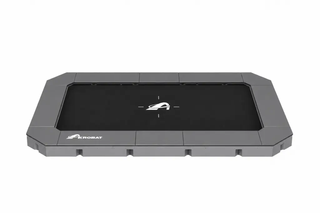 Akrobat Usa Trampoline Free Shipping In Ground Trampolines Round Inground Trampolines Rectangular Inground Akrobatusa Akrobat Primus Flat Plus Sport Gray Pad Black Jump Mat