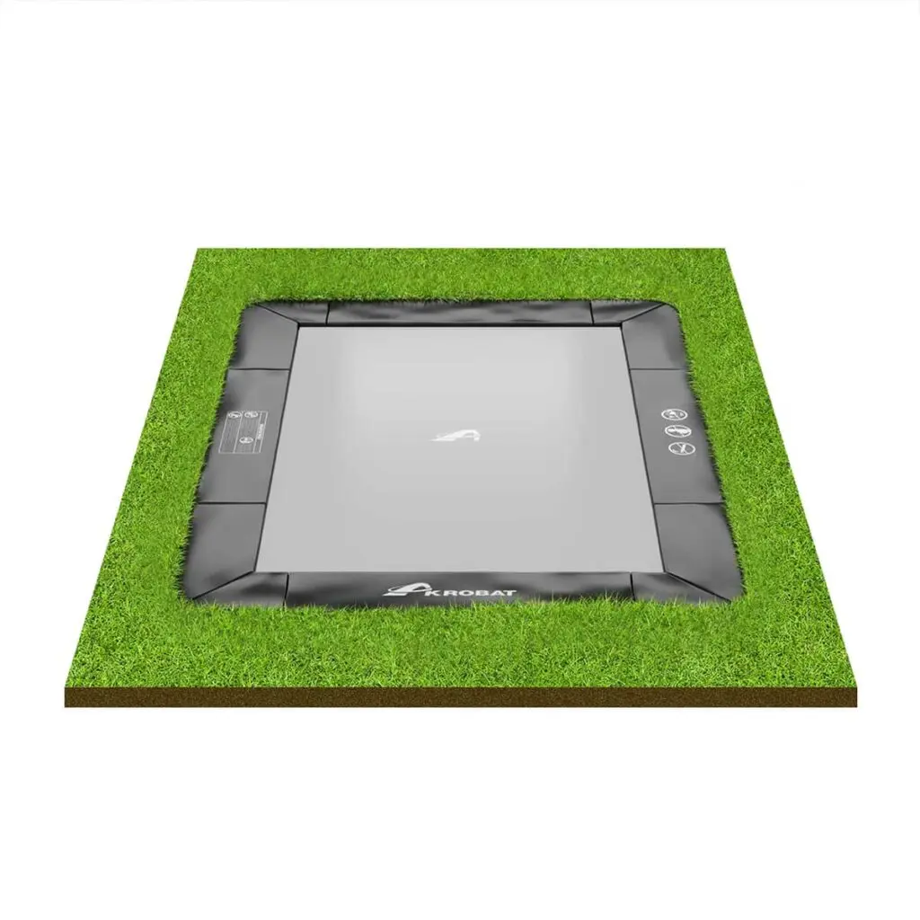Akrobat Usa Trampoline Free Shipping In Ground Trampolines Round Inground Trampolines Rectangular Inground Akrobatusa Akrobat Primus Flat Rectangular Anthracite Cutout