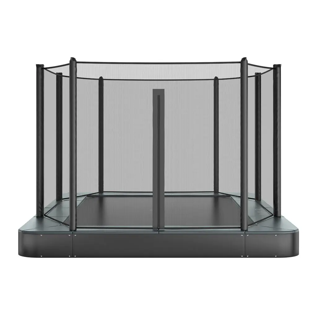 Akrobat Usa Trampoline Free Shipping In Ground Trampolines Round Inground Trampolines Rectangular Inground Akrobatusa Akrobat Primus Flat Rectangular Zippernet Anthracite Black