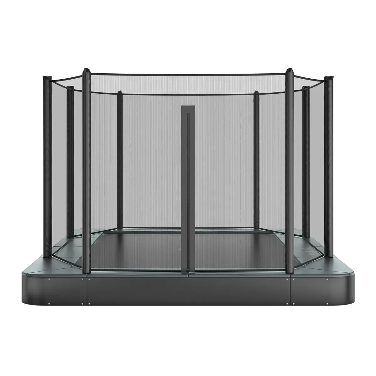 Akrobat Usa Trampoline Free Shipping In Ground Trampolines Round Inground Trampolines Rectangular Inground Akrobatusa Akrobat Primus Flat Rectangular Zippernet Anthracite Black