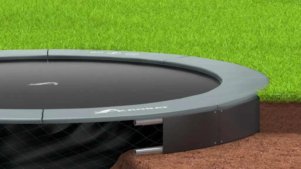 Akrobat Usa Trampoline Free Shipping In Ground Trampolines Round Inground Trampolines Rectangular Inground Akrobatusa Akrobat Primus Flat Round Anthracite Inground Cut