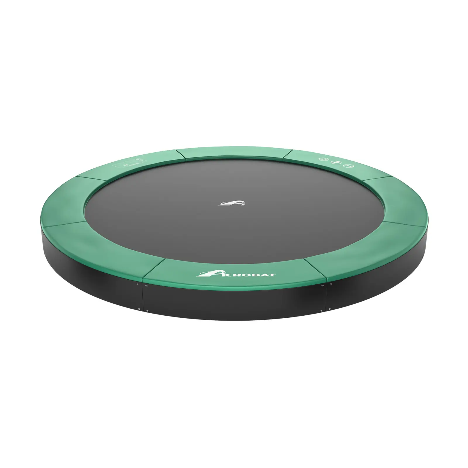 Akrobat Usa Trampoline Free Shipping In Ground Trampolines Round Inground Trampolines Rectangular Inground Akrobatusa Akrobat Primus Flat Round Nonet Green Black