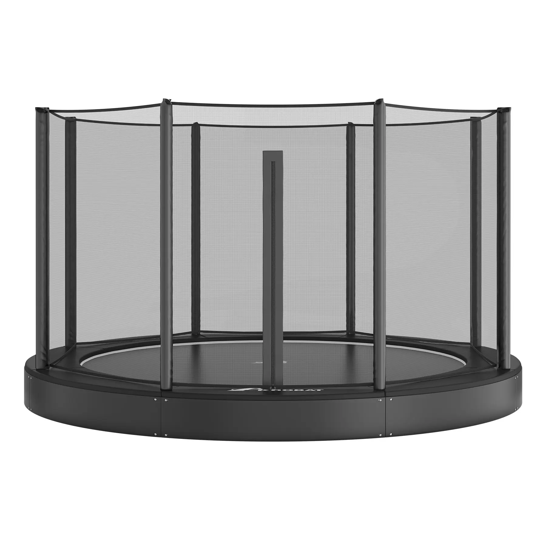 Akrobat Usa Trampoline Free Shipping In Ground Trampolines Round Inground Trampolines Rectangular Inground Akrobatusa Akrobat Primus Flat Round Zipper Black Black Se Pad