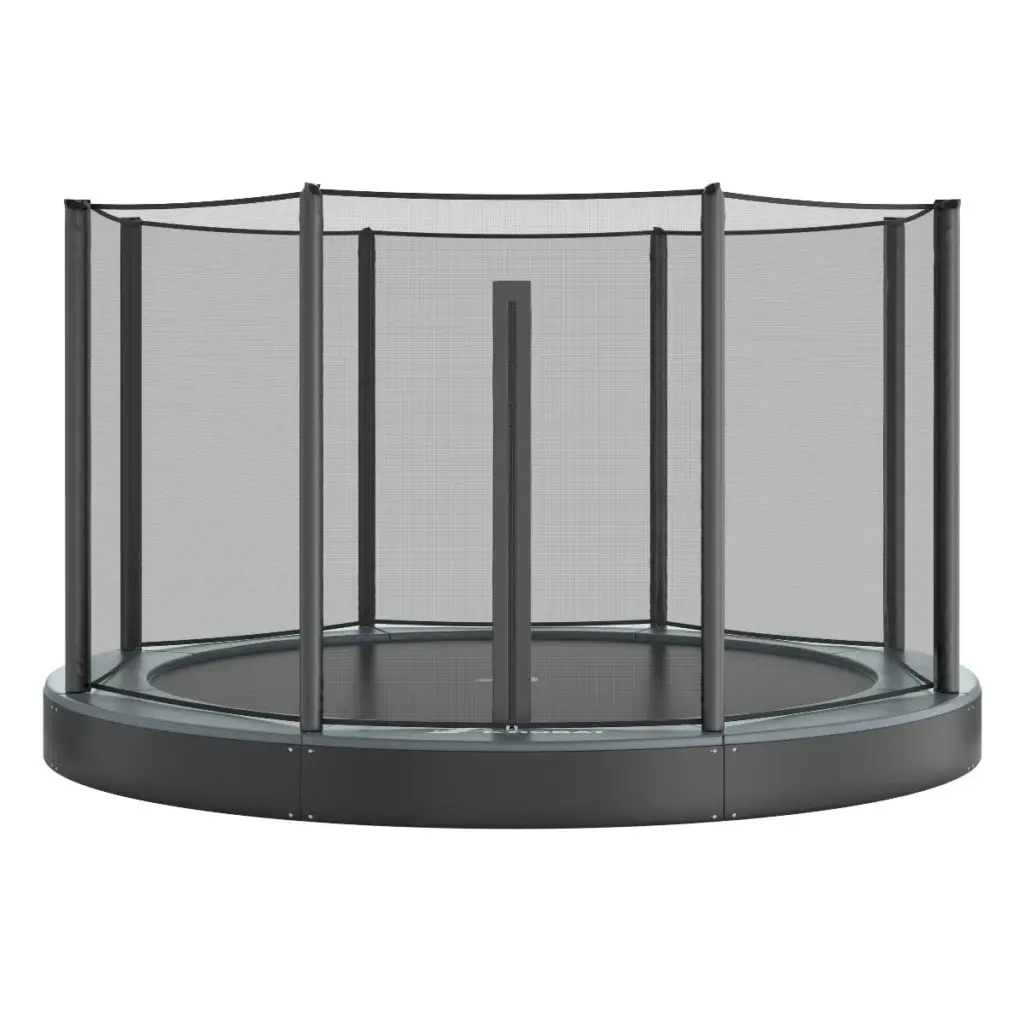 Akrobat Usa Trampoline Free Shipping In Ground Trampolines Round Inground Trampolines Rectangular Inground Akrobatusa Akrobat Primus Flat Round Zippernet Anthracite Black