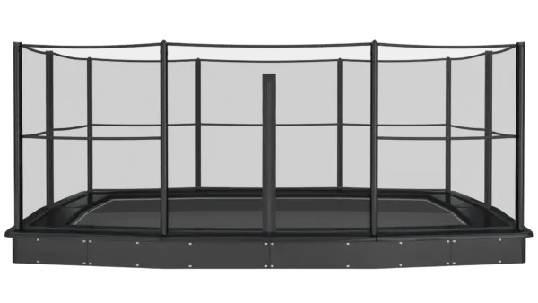 14ft x 10ft Akrobat Primus Flat SPORT LIMITED EDITION PINK PAD with Black Jump Mat In-Ground Trampoline - Image 4