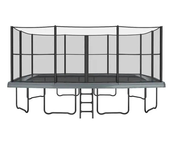 17ft x 10ft Primus Challenger Above Ground Trampoline - Anthracite Gray Pad with Black Jump Mat