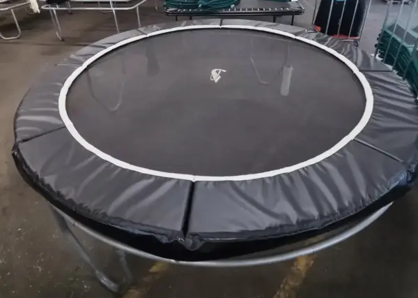 12ft Round Akrobat Primus Flat Sport In-Ground Trampoline - Special Edition (Black Pad with Black Jump Mat) - Image 4