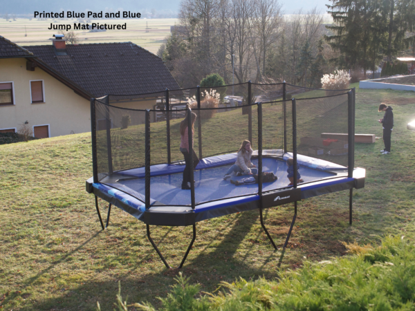 17ft x 12ft  XCITYX   Akrobat Above Ground Trampoline - Gray Printed Pad and Black Jump Mat - Image 3
