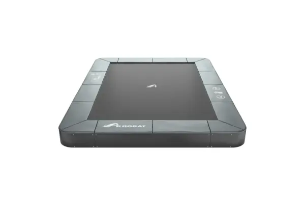 14ft x 10ft Akrobat Primus Flat SPORT In-Ground Trampoline - Anthracite Grey (Grey Pad and Black Jump Mat) - Image 4