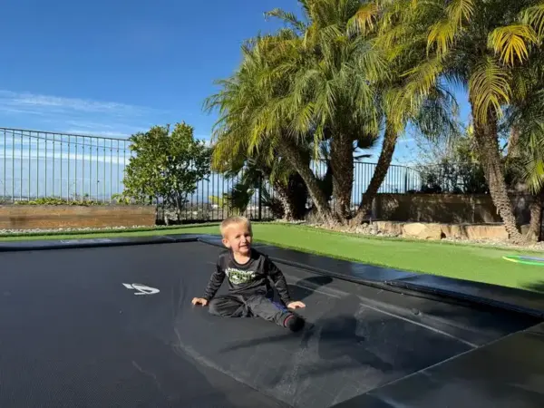 12.5ft x 8ft Akrobat Primus Flat Sport Special Edition Black on Black In-Ground Trampoline - Image 2