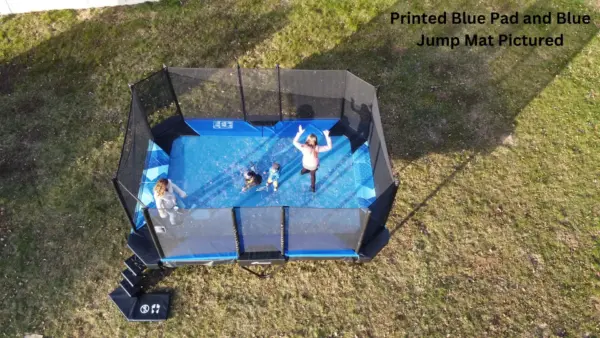 XCITYX 17ft x 12ft Akrobat Above Ground Trampoline - Printed Blue Pad and Blue Jump Mat (2026 Model) - Image 4