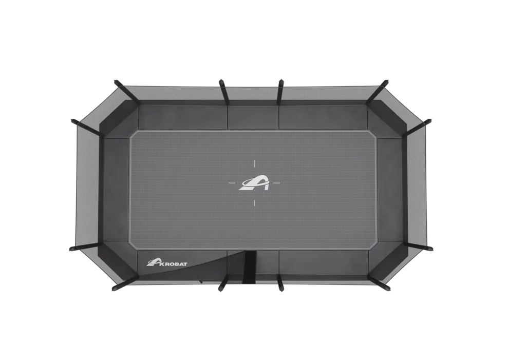 17ft x 10ft Primus PLUS Challenger Above Ground Trampoline - Black Pad with Black Jump Mat - Special Edition